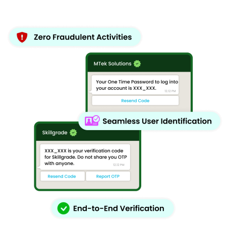 WhatsApp API for verification